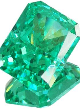 潮品帕拉伊巴绿色系戒指戒面裸石蕾蒂恩切割8X10mm3克拉钻彩宝