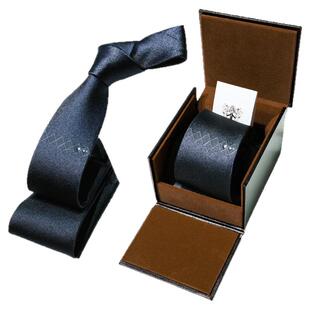 意大利原装气质灰镶钻真丝领带男高档正装商务时尚红色结婚新郎