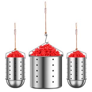 梦达不锈钢定点打窝器沉底投饵野钓筏钓自动远投钓鱼手竿打窝神器