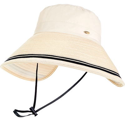 兰诺后开叉草帽女海边度假