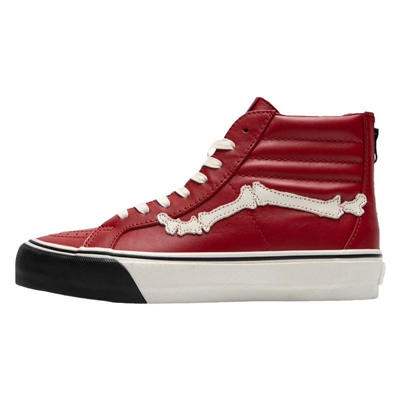 VANS范斯红色骨头LOGO男女鞋