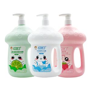 孩儿面儿童洗发沐浴露二合一宝宝牛奶沐浴乳洗发水草莓柔滑沐浴液