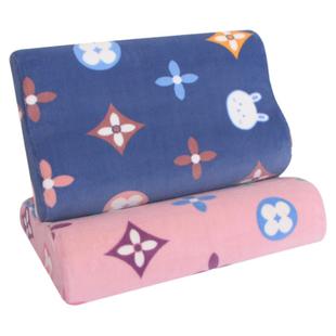 冬季乳胶枕套保暖泰国记忆枕外套40x60厘米珊瑚绒牛奶绒成人枕巾