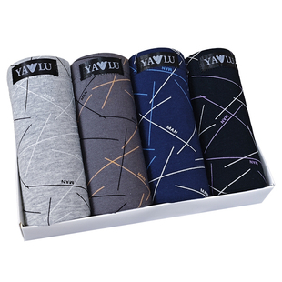 雅鹿纯棉内裤男士大码四角裤衩2026新款男生正品高档名牌棉质短裤