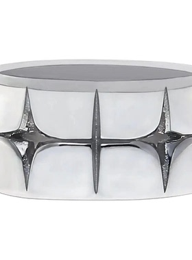 纯银朋克铆钉宽版可调对戒套戒款