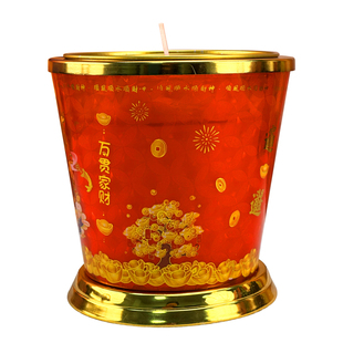 招财一桶金无烟酥油灯88小时招财进宝蜡烛居家室内点灯开业发财烛