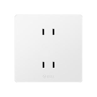 公牛四孔开关插座暗装86型4孔大面板多孔墙壁双2孔二位插墙上插板