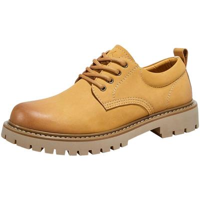 森马低帮英伦风工装鞋男皮鞋