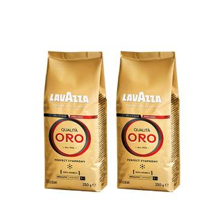 【自营】LAVAZZA拉瓦萨意大利进口ORO欧罗金标意式咖啡豆250g*2袋