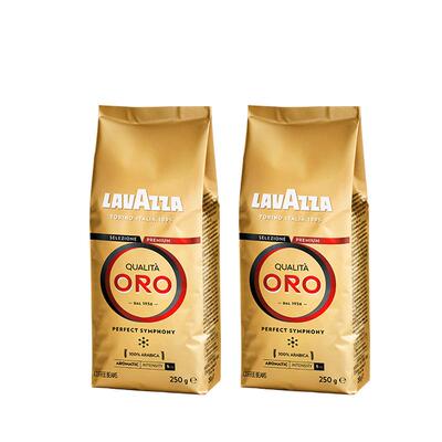 【自营】LAVAZZA拉瓦萨意大利进口ORO欧罗金标意式咖啡豆250g*2袋