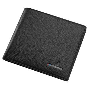 稻草人真皮钱包男2026新款头层牛皮短款男士皮夹驾驶证卡包二合一