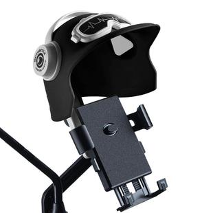 小头盔外卖骑手摩托车手机支架电动车自行车遮阳防雨罩导航固定