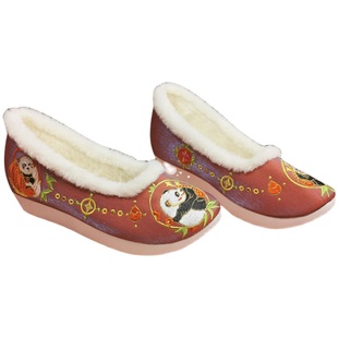 心珑锦原创秋冬新品加绒汉服鞋登云履厚底内增高绣花鞋古风马面鞋