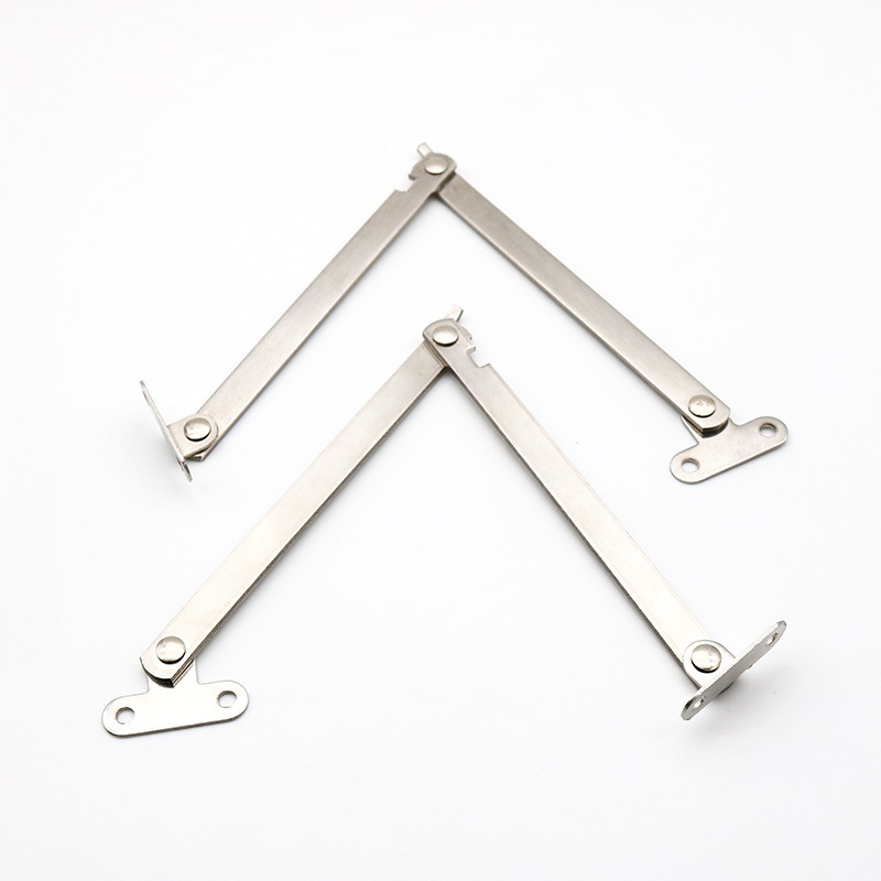 不锈钢二折拉杆 折叠撑杆 下翻柜门拉杆 展示柜拉杆 活动折叠拉杆