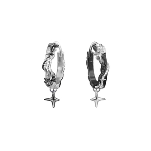 MASW麻秀原创设计星星相吸冷淡风芒星耳扣不对称中性男女同款耳饰