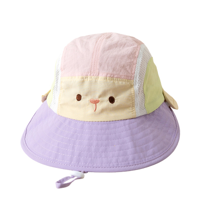 宝宝卡通大帽檐护颈防晒遮阳帽