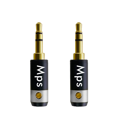 Mps黄铜镀金3.5mm插头音频耳机插头Aux焊接公头立体声Diy端子