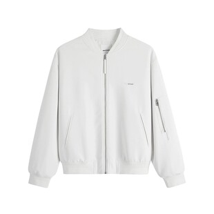 HIM汉崇 简约立体充气胶章耐磨宽松舒适休闲夹克外套男 2025秋季