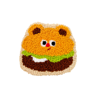 戳戳绣汉堡薯条手工杯垫材料包