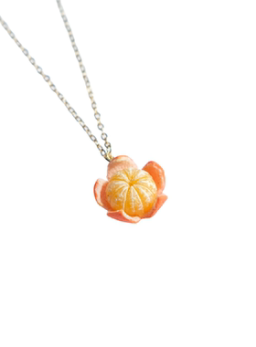 手作剥皮砂糖橘青橘项链