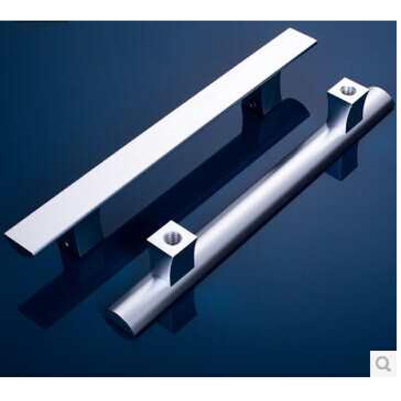 新款铝合金浴室门玻璃大门木门把手实心拉手210孔距黑色立帆简约