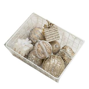 Hromeo圣诞节装饰品圣诞球吊球彩绘球圣诞树挂饰彩球橱窗场景布置