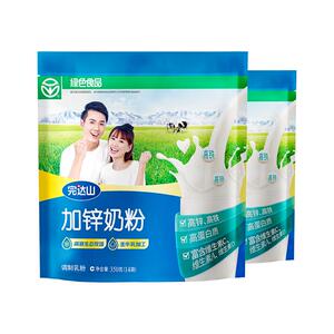 完达山奶粉高锌青少年学生成人奶粉营养早餐奶粉加锌牛奶粉350g*2