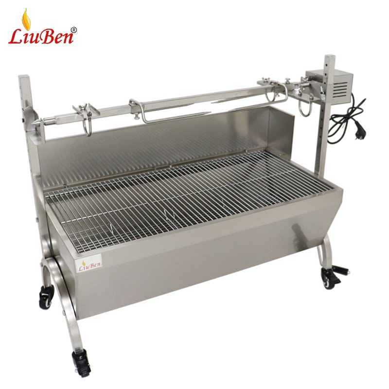 全不锈钢电动烧烤炉 手动烧烤机户外碳烤炉自动BBQ烧烤架工厂