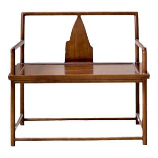 禅椅实木茶椅子主人椅盘腿泡茶禅椅茶台茶桌专用主人椅中式圈椅