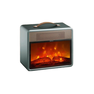 百斯腾暖风机F1仿真火焰壁炉电暖气家用取暖器桌面室内烤火炉节能