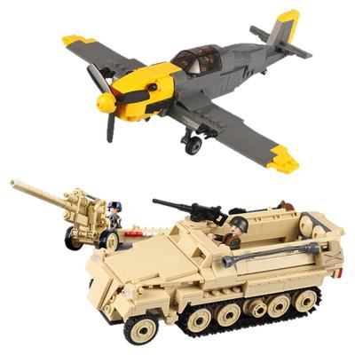 小鲁班二战轻型t34坦克积木军事