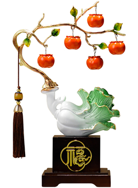 新中式白菜发财摆件客厅玄关装饰