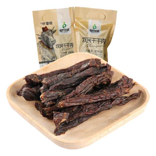 蒙亮内蒙古超干牛肉干手撕风干原味即食零食特产180g官方旗舰店