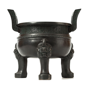 楚大鼎摆件仿古青铜器三足香炉开业贺礼客厅公司办公室桌面装饰品