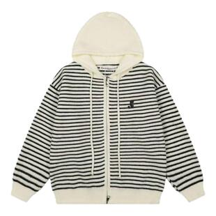 【现货】fletta bloom韩国RestandRecreation连帽针织开衫毛衣女