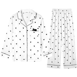 MYBODY商场同款睡衣套装女2025秋季新款波点长袖长裤家居服可外穿
