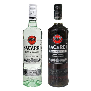 百加得白朗姆酒750ml黑朗姆 波多黎各鸡尾酒西点提拉米苏烘焙DIY