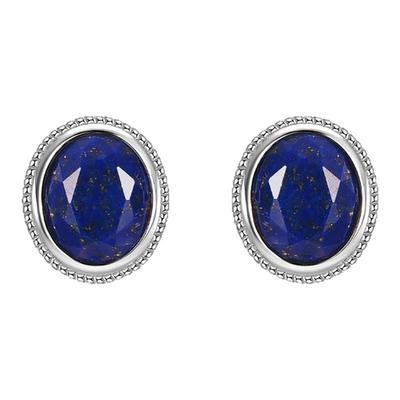 MGS/曼古银织梦耳钉复古时尚轻奢珍珠S925银耳环孔雀虎眼青金玉石