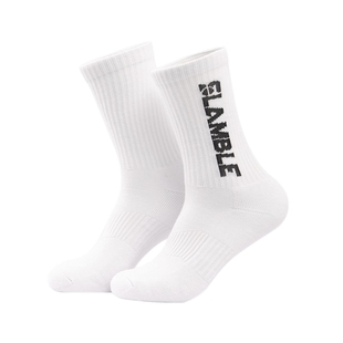 SLAMBLE新款运动袜中筒袜子男女糖果色篮球长袜大码保暖加厚袜子