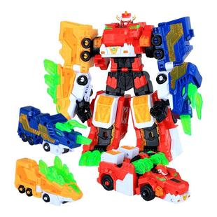 迷你特工队5之超威能量战队超威龙王机甲变形机器人玩具男孩金刚