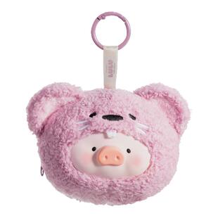 ROCK罐头LULU猪毛绒耳机包盲盒适用苹果airpods4华为Freeclip第二代airpodspro3硅胶2保护套2026新款可爱壳盒