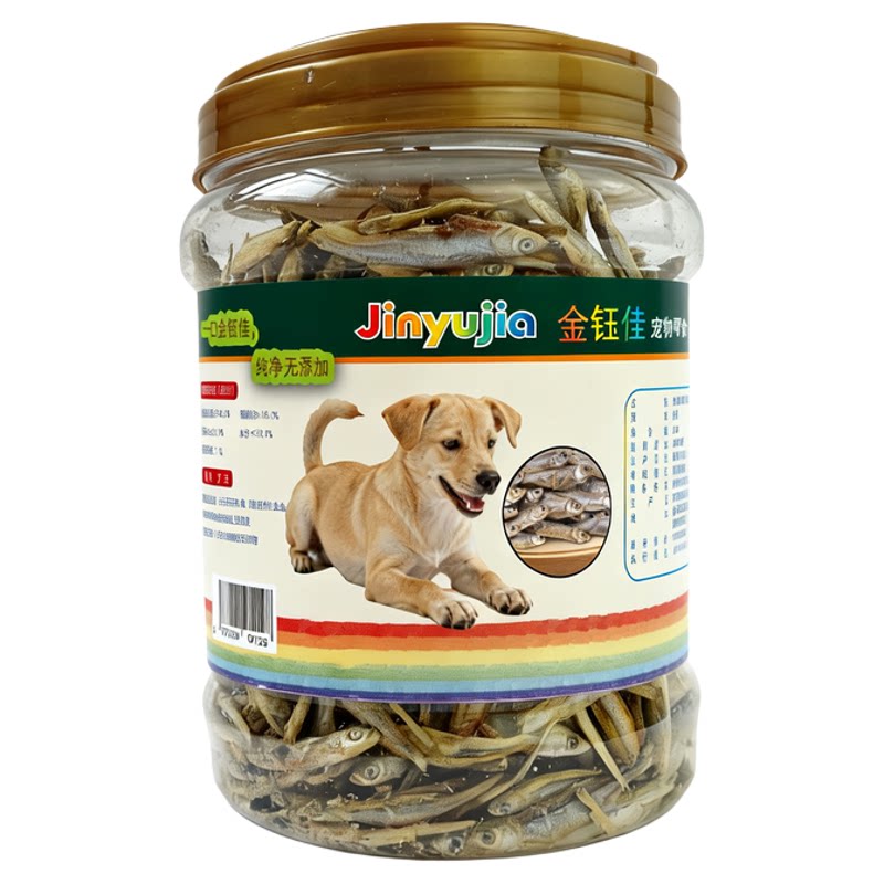 桶装淡水冻干小鱼干犬猫通用