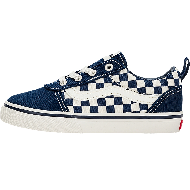 Vans范斯童鞋官方 Ward Slip-On蓝白棋盘格拼色小童帆布鞋
