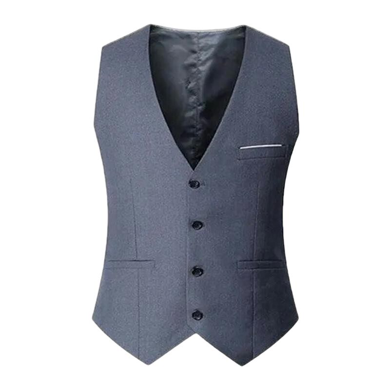 韩版男马甲西装修身西服背心春秋休闲免烫商务礼服伴郎职业正装潮