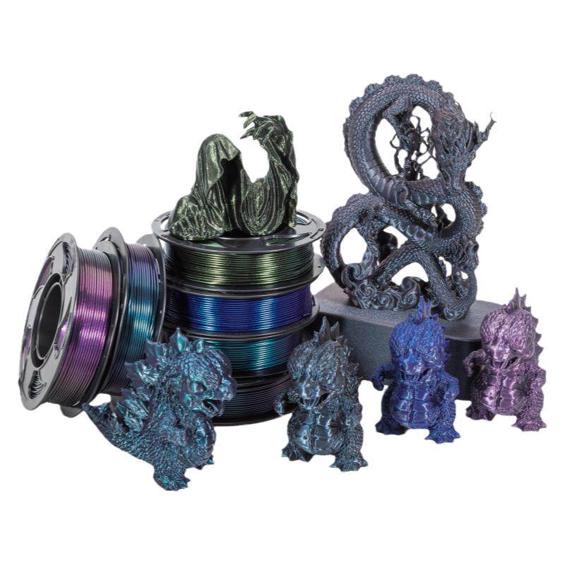 新森PLA+材料变色龙PLA耗材闪耀自带闪点3D打印耗材1KG装工厂直销