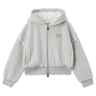 PawinPaw卡通小熊童装秋冬女童连帽加绒卫衣舒适运动外套