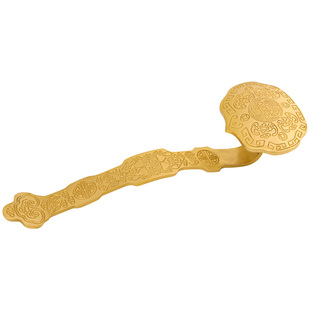 鼎风阁福寿黄铜如意摆件事事如意吉祥如意招财玉如意客厅装饰礼品