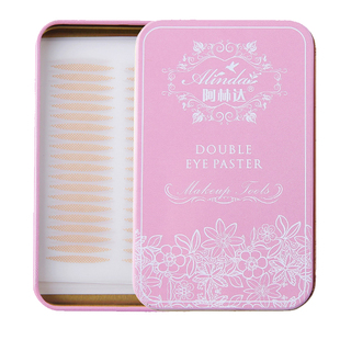 阿林达蕾丝网状橄榄型双眼皮贴隐形支撑力强无痕自然透气单面肉色