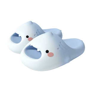 渐变小萌鲨鱼儿童拖鞋男童夏季2026新款室内防滑卡通女孩宝宝凉拖