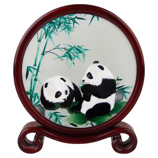 品粤广绣粤绣手工刺绣双面绣摆件客厅玄关办公室如意架摆设伴手礼